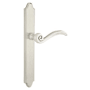 Emtek Classic Brass Door Configuration 1 Patio Multi Point Narrow Trim Lever Set with American Cylinder Below Handle Satin Nickel