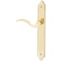 Emtek Classic Brass Door Configuration 1 Inactive Multi Point Narrow Trim Lever Set with American Cylinder Below Handle Lifetime Polished Brass