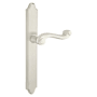 Emtek Classic Brass Door Configuration 1 Inactive Multi Point Narrow Trim Lever Set with American Cylinder Below Handle Satin Nickel