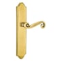 Emtek Classic Brass Door Configuration 1 Passage Multi Point Trim Lever Set with American Cylinder Below Handle French Antique