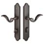 Emtek Classic Brass Door Configuration 1 Inactive Multi Point Trim Lever Set with American Cylinder Below Handle Oil Rubbed Bronze