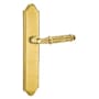 Emtek Classic Brass Door Configuration 1 Inactive Multi Point Trim Lever Set with American Cylinder Below Handle French Antique