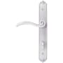 Emtek Designer Brass Door Configuration 1 Thumbturn Multi Point Narrow Trim Lever Set with American Cylinder Below Handle Satin Nickel