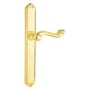 Emtek Designer Brass Door Configuration 1 Patio Multi Point Narrow Trim Lever Set with American Cylinder Below Handle Lifetime Polished Brass