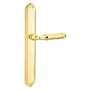Emtek Designer Brass Door Configuration 1 Inactive Multi Point Narrow Trim Lever Set with American Cylinder Below Handle Lifetime Polished Brass