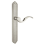 Emtek Designer Brass Door Configuration 1 Inactive Multi Point Narrow Trim Lever Set with American Cylinder Below Handle Pewter