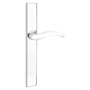 Emtek Brass Modern Door Configuration 1 Passage Multi Point Narrow Trim Lever Set with American Cylinder Below Handle Polished Chrome