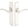 Emtek Door Configuration 1 Passage Multi Point Trim Lever Set with American Cylinder Below Handle Satin Nickel