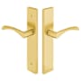 Emtek Door Configuration 1 Passage Multi Point Trim Lever Set with American Cylinder Below Handle Satin Brass