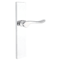 Emtek Brass Modern Door Configuration 1 Thumbturn Multi Point Trim Lever Set with American Cylinder Below Handle Polished Chrome