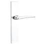 Emtek Brass Modern Door Configuration 1 Inactive Multi Point Trim Lever Set with American Cylinder Below Handle Polished Chrome