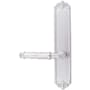 Emtek Designer Brass Door Configuration 2 Passage Multi Point Trim Lever Set with American Cylinder Above Handle Satin Nickel