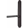 Emtek Sandcast Bronze Door Configuration 2 Passage Multi Point Narrow Arched Trim Lever Set with American Cylinder Above Handle Flat Black
