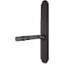 Emtek Sandcast Bronze Door Configuration 2 Inactive Multi Point Narrow Arched Trim Lever Set with American Cylinder Above Handle Flat Black