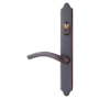 Emtek Classic Brass Door Configuration 2 Keyed Entry Multi Point Narrow Trim Lever Set with American Cylinder Above Handle Oil Rubbed Bronze