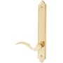 Emtek Classic Brass Door Configuration 2 Thumbturn Multi Point Narrow Trim Lever Set with American Cylinder Above Handle Lifetime Polished Brass
