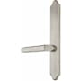 Emtek Classic Brass Door Configuration 2 Inactive Multi Point Narrow Trim Lever Set with American Cylinder Above Handle Pewter