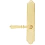 Emtek Classic Brass Door Configuration 2 Passage Multi Point Trim Lever Set with American Cylinder Above Handle Lifetime Polished Brass