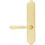 Emtek Classic Brass Door Configuration 2 Inactive Multi Point Trim Lever Set with American Cylinder Above Handle Lifetime Polished Brass
