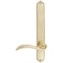 Emtek Designer Brass Door Configuration 2 Passage Multi Point Narrow Trim Lever Set with American Cylinder Above Handle Lifetime Polished Brass