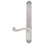Emtek Designer Brass Door Configuration 2 Passage Multi Point Narrow Trim Lever Set with American Cylinder Above Handle Satin Nickel