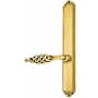 Emtek Designer Brass Door Configuration 2 Passage Multi Point Narrow Trim Lever Set with American Cylinder Above Handle French Antique