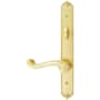 Emtek Designer Brass Door Configuration 2 Thumbturn Multi Point Narrow Trim Lever Set with American Cylinder Above Handle Lifetime Polished Brass