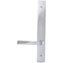 Emtek Brass Modern Door Configuration 2 Keyed Entry Multi Point Narrow Trim Lever Set with American Cylinder Above Handle Satin Nickel