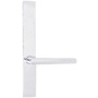 Emtek Brass Modern Door Configuration 2 Half Inactive Half Passage Multi Point Narrow Trim Lever Set with American Cylinder Above Handle Polished Chrome