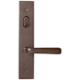 Emtek Brass Modern Door Configuration 2 Keyed Entry Multi Point Trim Lever Set with American Cylinder Above Handle Oil Rubbed Bronze
