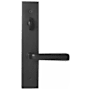 Emtek Brass Modern Door Configuration 2 Thumbturn Multi Point Trim Lever Set with American Cylinder Above Handle Flat Black