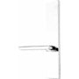 Emtek Brass Modern Door Configuration 2 Half Inactive Half Passage Multi Point Trim Lever Set with American Cylinder Above Handle Polished Chrome