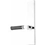 Emtek Brass Modern Door Configuration 2 Inactive Multi Point Trim Lever Set with American Cylinder Above Handle Polished Chrome