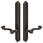 Emtek Designer Brass Door Configuration 3 Passage Multi Point Trim Lever Set with American Cylinder Above Handle Oil Rubbed Bronze