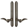 Emtek Sandcast Bronze Door Configuration 3 Passage Multi Point Arched Trim Lever Set with American Cylinder Above Handle Medium Bronze