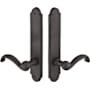 Emtek Sandcast Bronze Door Configuration 3 Passage Multi Point Arched Trim Lever Set with American Cylinder Above Handle Flat Black
