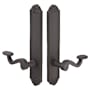 Emtek Lost Wax / Tuscany Bronze Door Configuration 3 Thumbturn Multi Point Narrow Trim Lever Set with American Cylinder Above Handle Flat Black