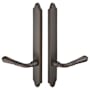 Emtek Classic Brass Door Configuration 3 Inactive Multi Point Narrow Trim Lever Set with American Cylinder Above Handle Oil Rubbed Bronze