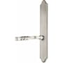 Emtek Classic Brass Door Configuration 3 Inactive Multi Point Narrow Trim Lever Set with American Cylinder Above Handle Pewter