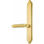Emtek Classic Brass Door Configuration 3 Inactive Multi Point Narrow Trim Lever Set with American Cylinder Above Handle French Antique