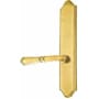 Emtek Classic Brass Door Configuration 3 Passage Multi Point Trim Lever Set with American Cylinder Above Handle French Antique