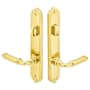 Emtek Designer Brass Door Configuration 3 Passage Multi Point Narrow Trim Lever Set with American Cylinder Above Handle Lifetime Polished Brass