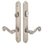 Emtek Designer Brass Door Configuration 3 Passage Multi Point Narrow Trim Lever Set with American Cylinder Above Handle Pewter