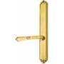 Emtek Designer Brass Door Configuration 3 Patio Multi Point Narrow Trim Lever Set with American Cylinder Above Handle French Antique