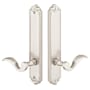 Emtek Designer Brass Door Configuration 3 Inactive Multi Point Narrow Trim Lever Set with American Cylinder Above Handle Satin Nickel