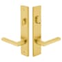 Emtek Brass Modern Door Configuration 3 Passage Multi Point Trim Lever Set with American Cylinder Above Handle Satin Brass
