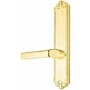 Emtek Designer Brass Door Configuration 4 Passage Multi Point Trim Lever Set with American Cylinder Above Handle Lifetime Polished Brass