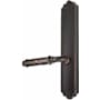 Emtek Designer Brass Door Configuration 4 Passage Multi Point Trim Lever Set with American Cylinder Above Handle Oil Rubbed Bronze