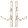 Emtek Designer Brass Door Configuration 4 Passage Multi Point Trim Lever Set with American Cylinder Above Handle Satin Nickel