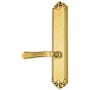 Emtek Designer Brass Door Configuration 4 Thumbturn Multi Point Trim Lever Set with American Cylinder Above Handle French Antique
